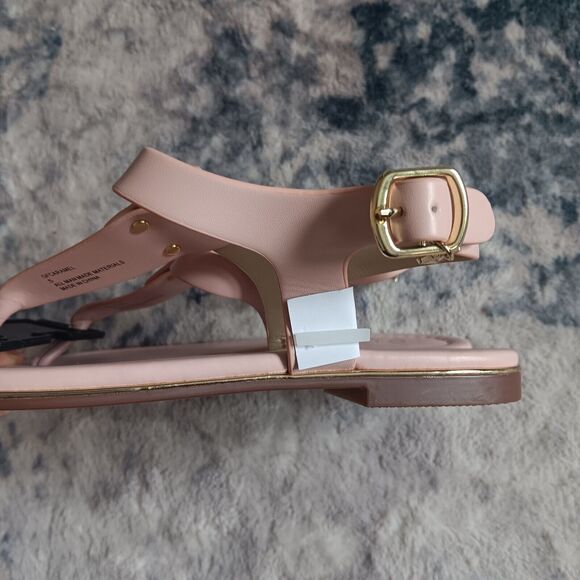 Guess Caramel T-Strap Sandal In Light Pink Size 5 - Picture 6 of 6
